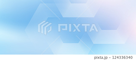 Modern medical or health care scientific abstract background with hexagons. Geometric stripe line art design for poster, brochure, cover, banner, header, website, presentation template 124336340