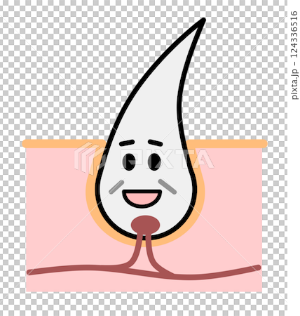 由於老化和壓力導致頭髮變白的插圖 124336516