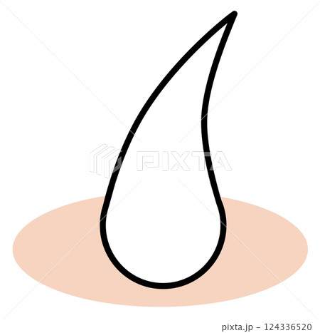 老化現象やストレスで髪の毛が白髪になるイラスト 老化現象やストレスで髪の毛が白髪になるイラスト 124336520