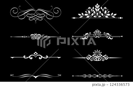 Vintage set. Floral elements for design monograms, invitations, frames, menus and labels. Graphic design of the website, cafes, boutiques, hotels, wedding invitations. 124336573