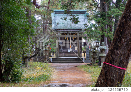 遠くから見た天橋立神社 124336750