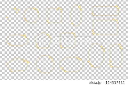 A simple frame set of golden stars. 124337581