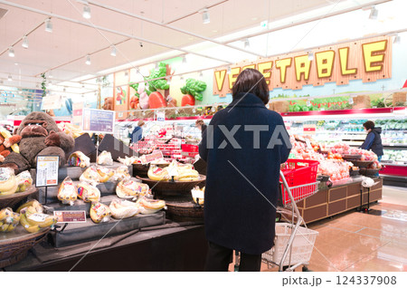 3月・休日に近所のスーパーでお買い物 3月・休日に近所のスーパーでお買い物 124337908