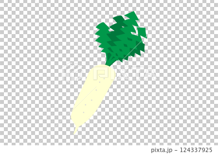ダイコンのイラスト 124337925