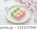 三色団子と桜 三色団子と桜 124337990