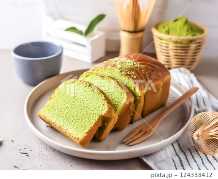 抹茶パンのイメージ素材 124338412