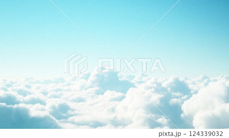 広がる青空と雲 124339032