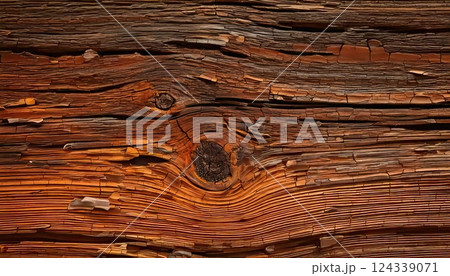 《AI画像》朽ちた木材の背景素材 124339071