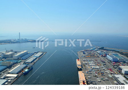 大阪府咲洲庁舎（コスモタワー）の展望台から望むベイエリアの風景 124339186