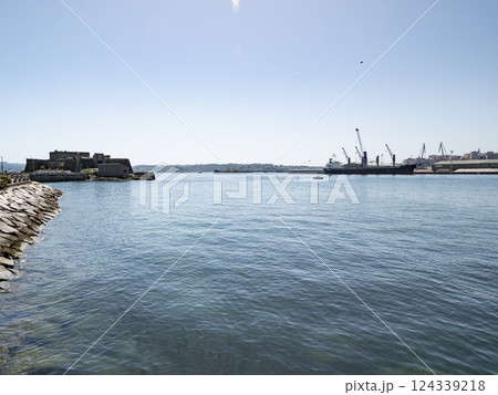 Castelo de San Anton guarding the harbour entrance of La Coruna in Spain Castelo de San Anton guarding the harbour entrance of La Coruna in Spain 124339218