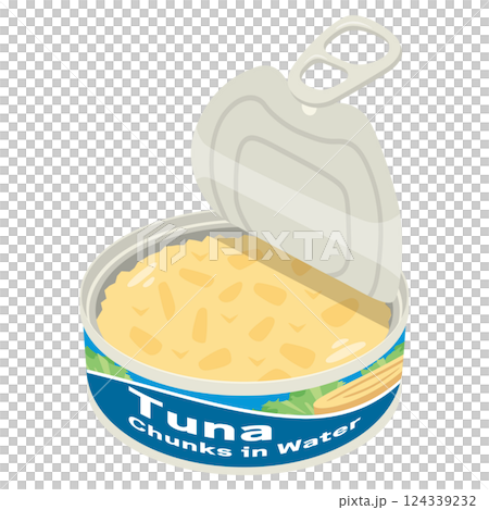 蓋の開いたツナ缶 蓋の開いたツナ缶 124339232