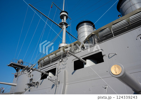 戦艦三笠 左舷の8cm砲 戦艦三笠 左舷の8cm砲 124339243