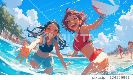 水着の女性 124339991