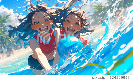 水着の女性 124339992