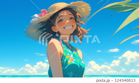 水着の女性 124340013