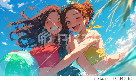 水着の女性 水着の女性 124340169