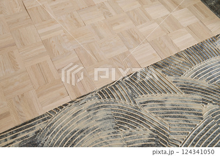 Laying oak vintage pattern parquet Laying oak vintage pattern parquet 124341050