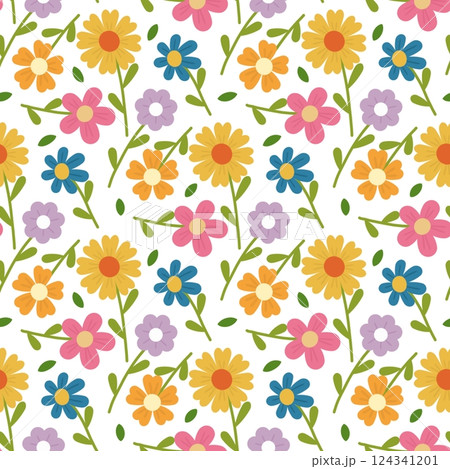 Flowers Seamless backgroud  124341201