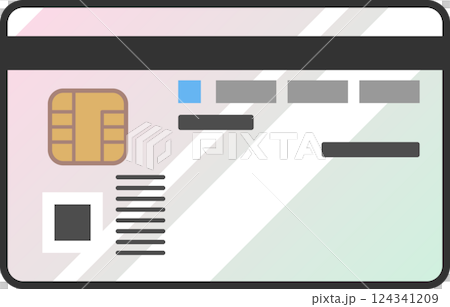 My Number Card (Personal Number Card) Backside Illustration Vector Color Icon 124341209