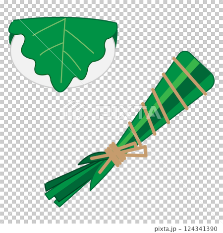 托盤上的柏餅和捲餅插圖 124341390