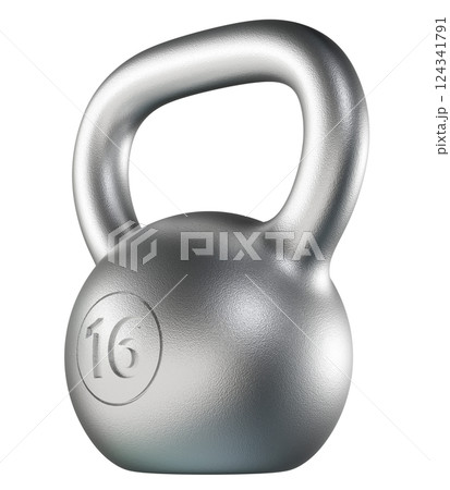 Kettlebell fitness weight, 16 kg heavy cast iron powerlifting equipment 124341791