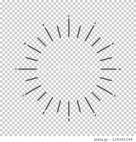 簡單的黑色旭日框架-帶有文字空間的圓形框架的插圖 124342144