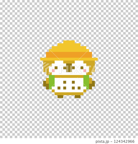 小学生のフクロウのドット絵 124342966