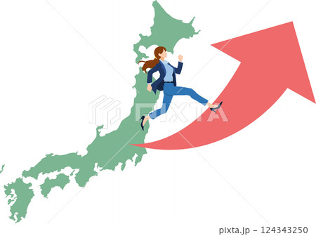 日本から世界に羽ばたくグラフィック素材イラスト 日本から世界に羽ばたくグラフィック素材イラスト 124343250