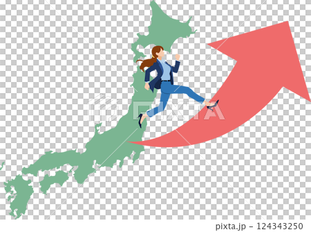 日本から世界に羽ばたくグラフィック素材イラスト 日本から世界に羽ばたくグラフィック素材イラスト 124343250
