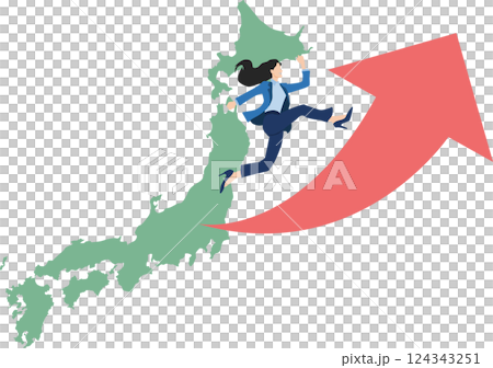 日本から世界に羽ばたくグラフィック素材イラスト 日本から世界に羽ばたくグラフィック素材イラスト 124343251