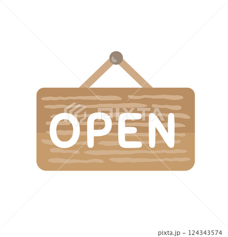 開店　看板　イラスト 124343574