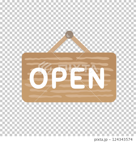 開店　看板　イラスト 124343574