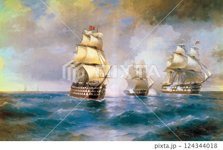 Aivazovsky. Brig Mercury Attacked by Two Turkish Ships 1892 124344018