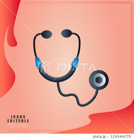 Stethoscope Medical Icon 124344279
