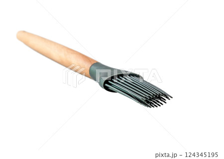 Silicone brush Kitchenware on white background. 124345195