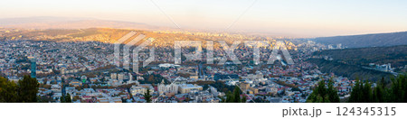 View on the capital city of Tbilisi from Mtatsminda park View on the capital city of Tbilisi from Mtatsminda park 124345315