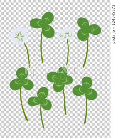 Clover hand drawn illustration clip art Clover hand drawn illustration clip art 124345573