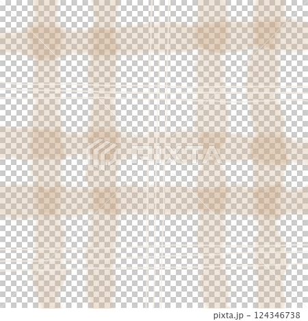 Beige Brown Plaid Gingham Hand Drawn Background Pattern Overlay 124346738