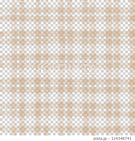 Beige Brown Plaid Gingham Hand Drawn Background Pattern Overlay 124346741