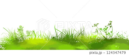 green grass silhouettes . hand drawing. Not AI Vector illustration green grass silhouettes . hand drawing. Not AI Vector illustration 124347479