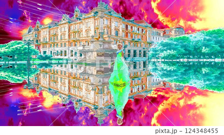 鏡面反射の異次元風景 鏡面反射の異次元風景 124348455