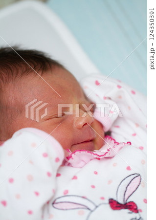 Newborn baby sleeping. Happy family kid dream concept. Newborn baby sleeping. Happy family kid dream concept. 124350391