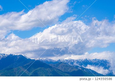 【初夏素材】北アルプスに抱かれた街・初夏の安曇野【長野県】 【初夏素材】北アルプスに抱かれた街・初夏の安曇野【長野県】 124350586