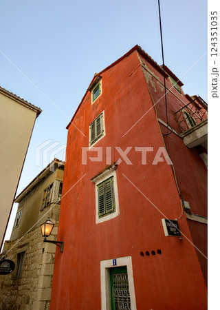 Makarska town, popular tourist seaside resort on the Adriatic sea coastline of Croatia Makarska town, popular tourist seaside resort on the Adriatic sea coastline of Croatia 124351035