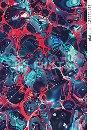 Dive into the captivating world of abstract art featuring dynamic red and blue swirls, perfect for digital designs and creative projects, showcasing stunning liquidthemed visuals 124351148