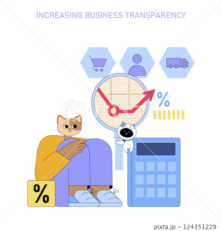 AI in mid-sized businesses promotes transparency through data analysis and analytics. Visualizing performance metrics enables informed decision-making while enhancing productivity and trust. Vector AI in mid-sized businesses promotes transparency through data analysis and analytics. Visualizing performance metrics enables informed decision-making while enhancing productivity and trust. Vector 124351229