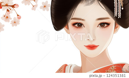 舞妓さんのイラスト 124351381