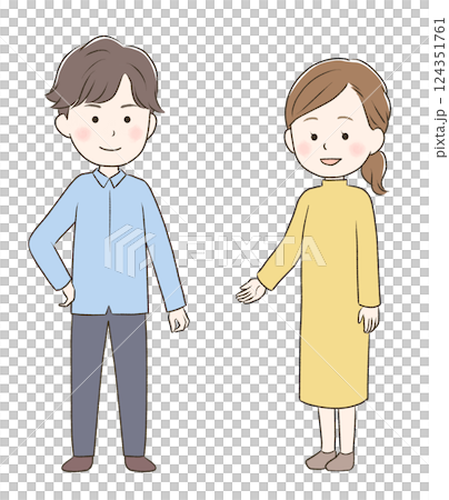 全身都是好友誼的可愛情侶 全身都是好友誼的可愛情侶 124351761