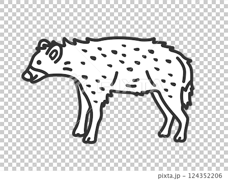 鬣狗（線描）插圖 124352206