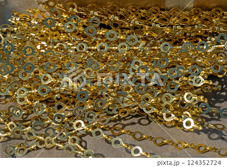 Copper electro contacts 124352724